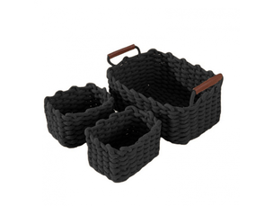 Panier de rangement en corde de coton organisateurs de paniers de rangement rectangulaires naturels décoratifs pour chambre de bébé, salon