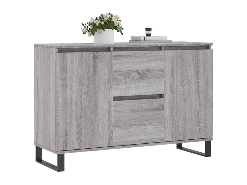  Buffet - bahut - meuble de rangement sonoma gris 101,5x35x70 cm bois d'ingénierie  - Conforama C