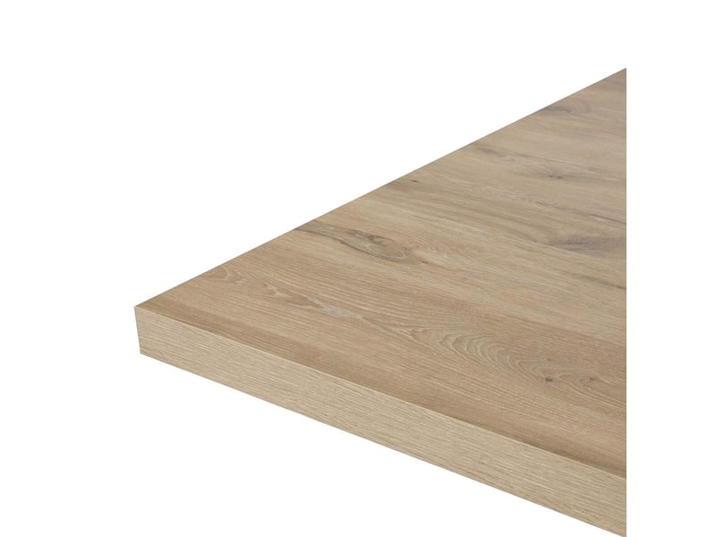  Table repas 170cm aspect bois canyon pieds u métal noir - barton BARTON - Conforama C