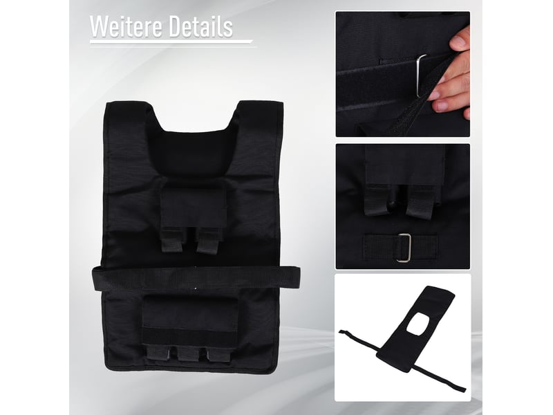  Veste lesté 30 kg 36x52 cm réglable métal noir  - Conforama E