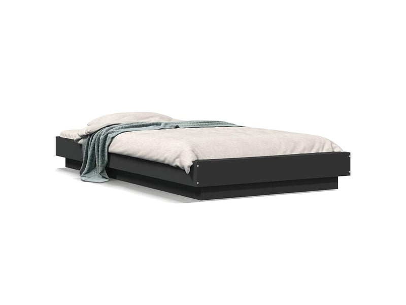  Lit simple- lit adulte -  cadre de lit sans matelas noir 100x200 cm  - Conforama A