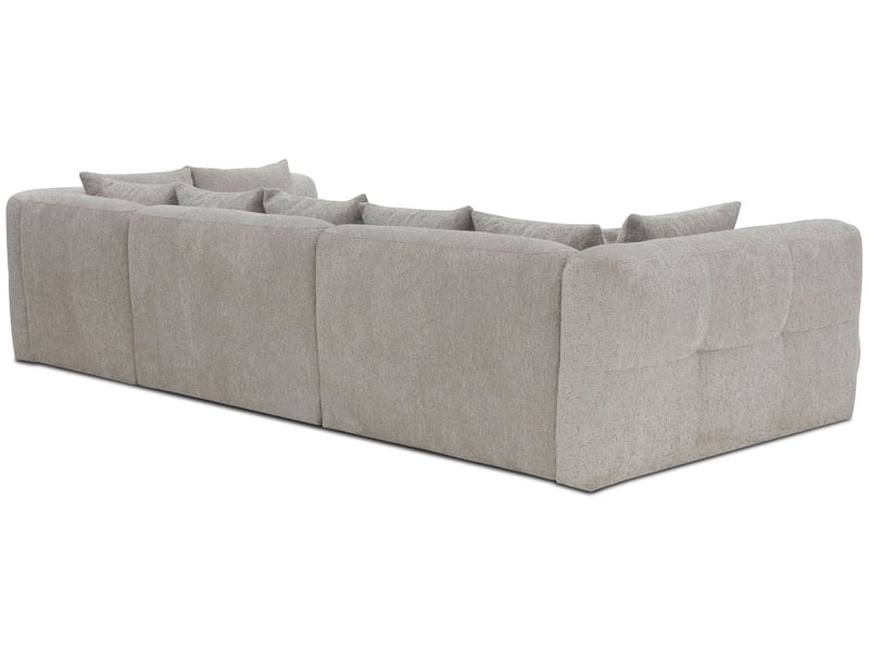  Canapé d'angle beige fixe 5 places  - Conforama D