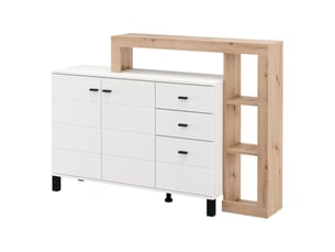 Buffet 2 porte(s) 3 tiroir(s) DMORA Valiza - 145 cm coloris blanc