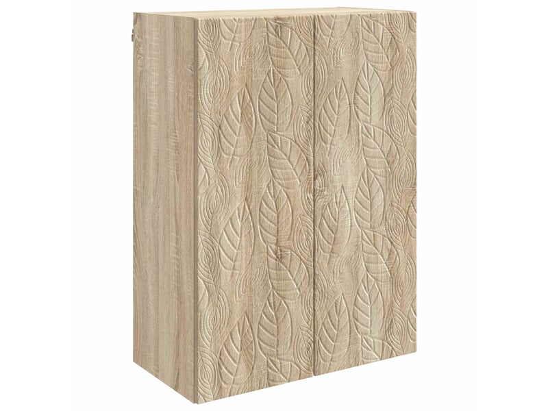  Armoire murale salon 66x34,5x90cm bois d'ingénierie chêne sonoma shl9386  - Conforama A