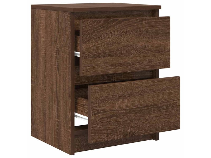  Meuble tv - banc tv - meuble de rangement chêne marron 40x35x54 cm bois d'ingénierie  - Conforama E