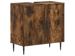Meuble sous lavabo de salle de bain haarlem chêne fumé cf64890