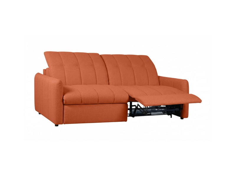 Canapé roma 2 places convertible avec relax électrique en tissu - terracotta ROMA - Conforama D