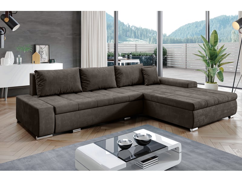  Canapé d’angle tunceli marron 297 cm convertible moderne Tunceli - Conforama B