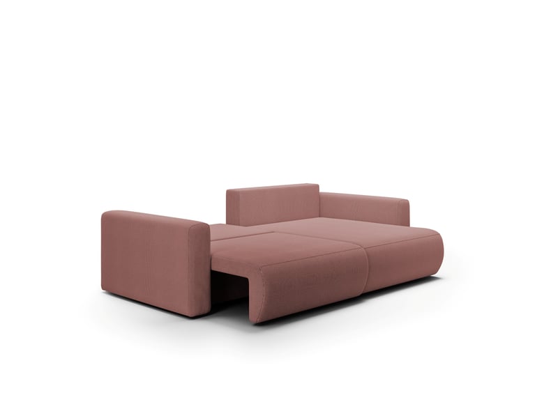  Canapé d'angle convertible 5 places welly rose  - Conforama C
