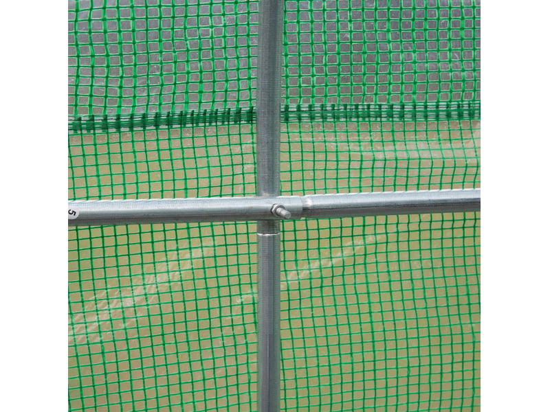 Serre de jardin 350x300x200 cm toit à deux pentes métal vert foncé - Conforama D