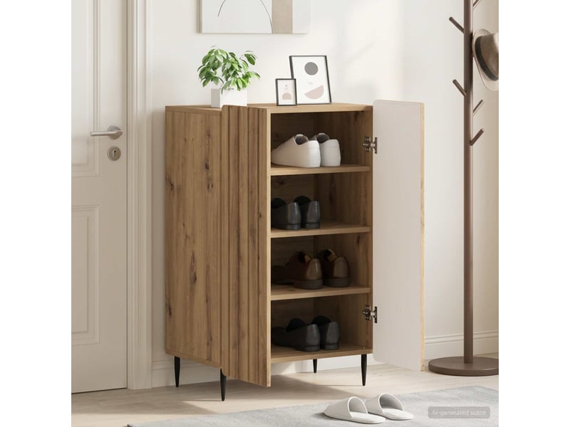  Meuble à chaussures, cabinet à chaussures zwolle 59,5x39,5x91,5 cm shl25  - Conforama B