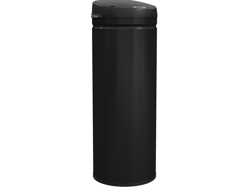 Poubelle à capteur 50 l 30,5x30,5x85 cm – noire – acier inoxydable, ouverture sans contact - Conforama D