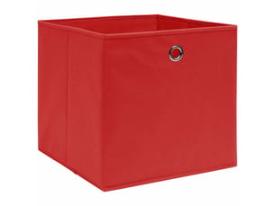 Boîtes de rangement 4 pcs rouge 32x32x32 cm tissu