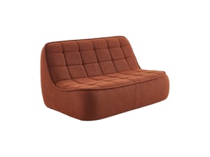 Canapé droit compressé fixe <strong></strong> <strong></strong> 2 places Tissu bouclette rouge