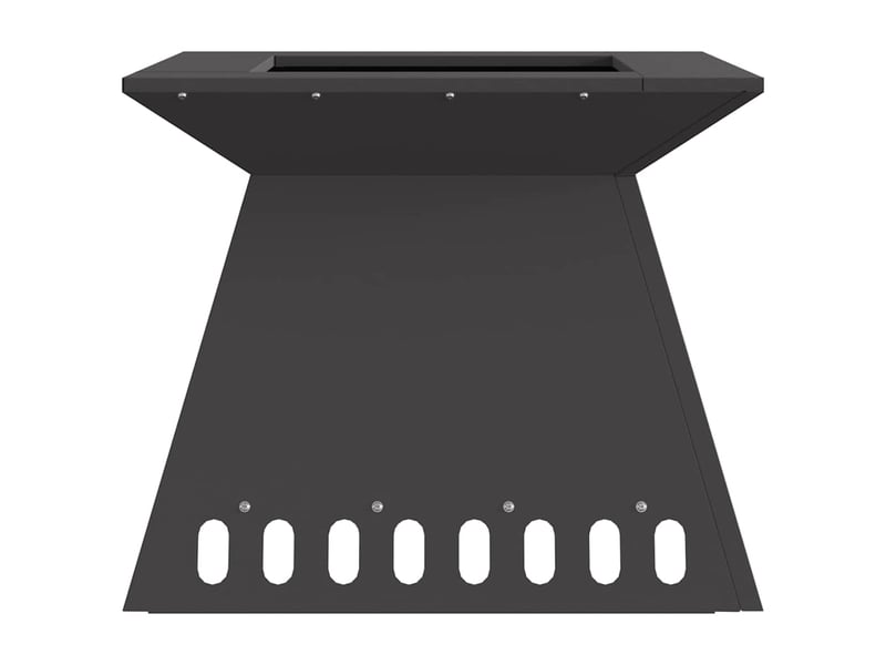 Brasero exterieur, foyer camping noir 48x48x40 cm acier patiné  - Conforama E