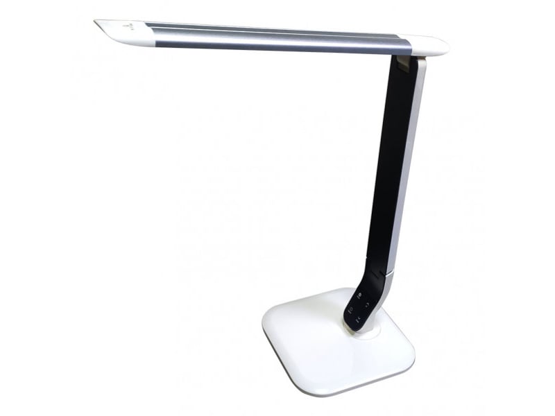  Fabrilamp euclasa lampe de bureau led blancargent 10 w 800 lm, 3 températures, tactile et dimmable 139971001 - Conforama A