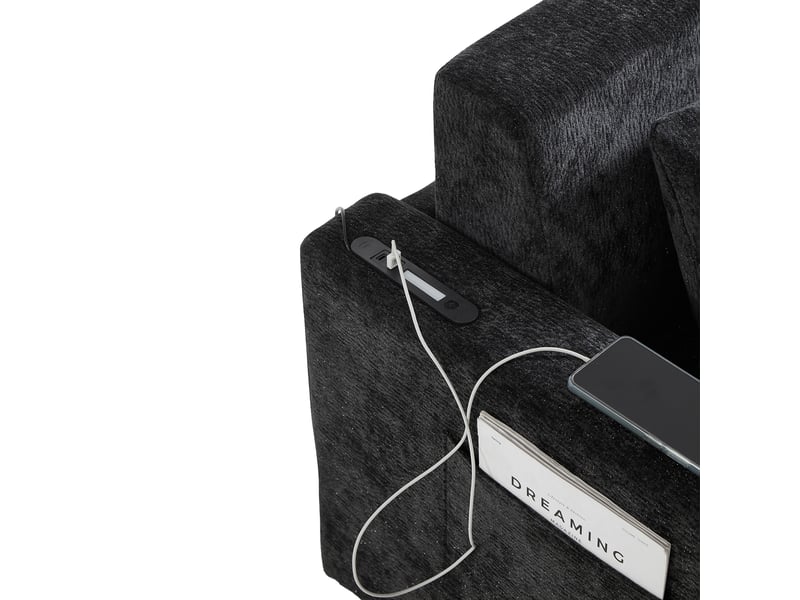  Canapé convertible, canapé-lit, 2 places, en tissu chenille, 2 en 1, usb, pour salon et séjour, adapté à l'espace de vie  - Conforama C