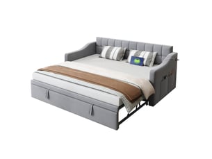 Lit gigogne 90x190 cm <strong></strong>  <strong></strong> coloris gris