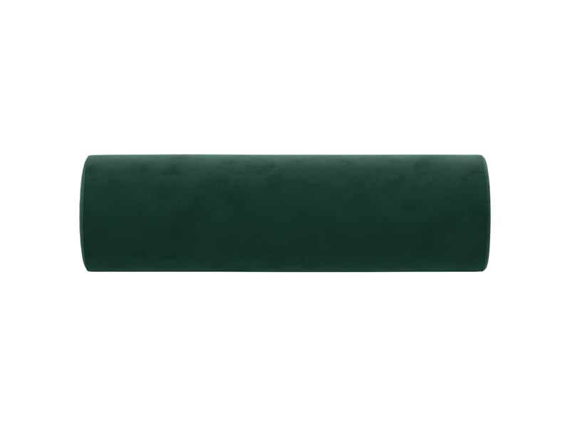  Lot de 2 coussins décoratifs vert foncé ø15x50 cm velours cf60894  - Conforama D