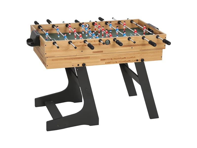 Table multijeux 13 en 1 pliable, table de jeu baby-foot, billard, pour enfants et adultes 120 x 106 x 82 cm noyer clair  - Conforama A