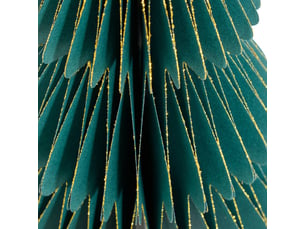 Sapin de noël décoratif en papier vert h. 30 cm