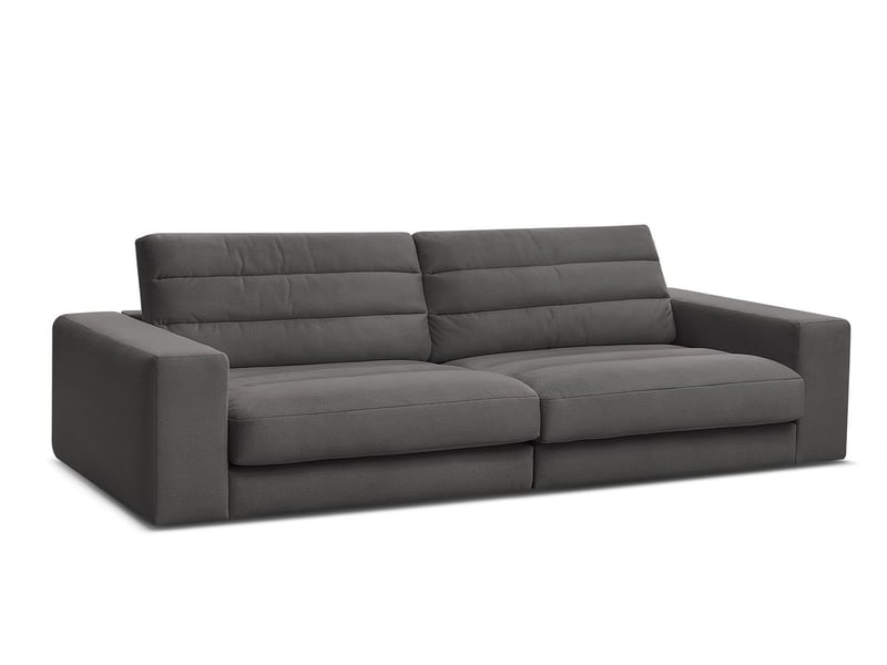  Bobochic canapé droit fixe 3 places sierra velours noir SIERRA - Conforama A
