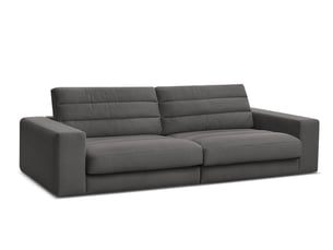 Canapé droit fixe BOBOCHIC SIERRA 3 places Velours noir