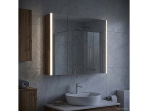 Armoire miroir de salle de bain, cabinet de salle de bain bois ancien 83,5 x 15,5 x 70 cm cf65150