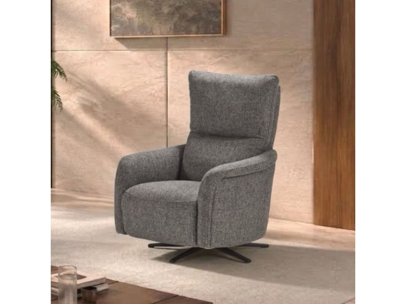  Fauteuil relax électrique pivotant tissu gris - varenne VARENNE - Conforama B