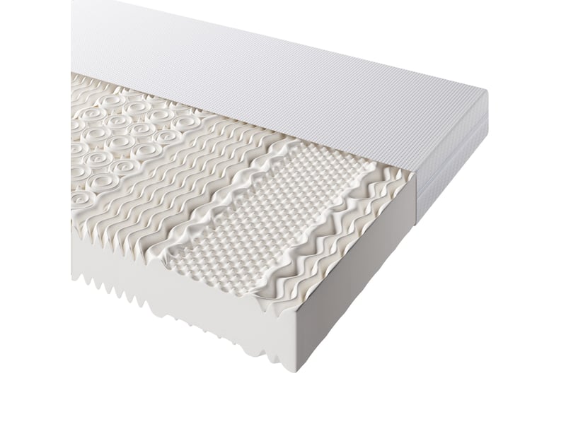  Matelas en mousse 90x200 cm froide 7 zones réversible, épaisseur 20 cm, h2h3  - Conforama E