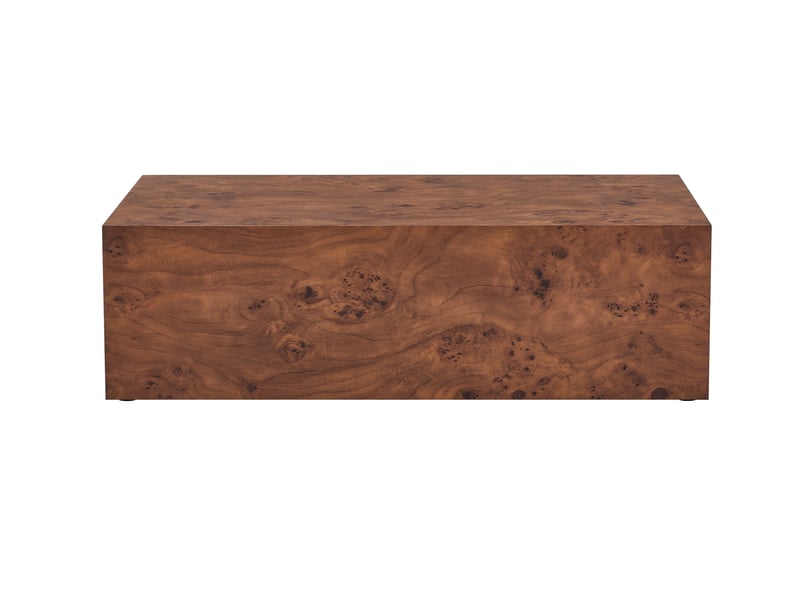  Table basse en mdf coloris noyer effet bois 90 x 50 x 30 cm W3658P470756 - Conforama A