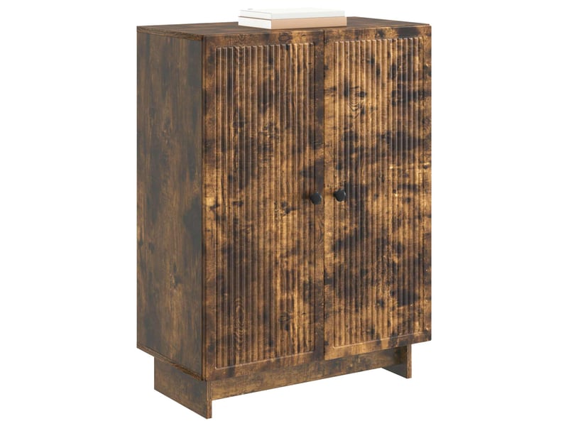  Buffet - bahut - meuble de rangement chêne fumé 66 x 34,5 x 90 cm bois d'ingénierie  - Conforama C