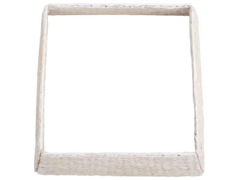  Collier de sapin de noël carré blanc 70 x 70 x 28 cm  - Conforama D