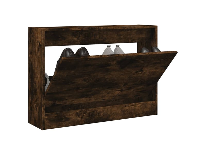  Meuble à chaussure | armoire à chaussures chêne fumé 80x21x57 cm bois ingénierie  - Conforama B