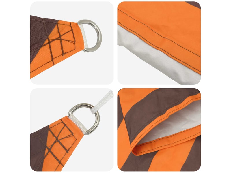  Voile d'ombre - voile d'ombrage - voile parasol orange et marron 6 x 7 m 100 % polyester oxford  - Conforama D