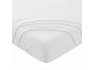Drap housse 160x200+35 cm gaze de coton - coton 57 fils blanc