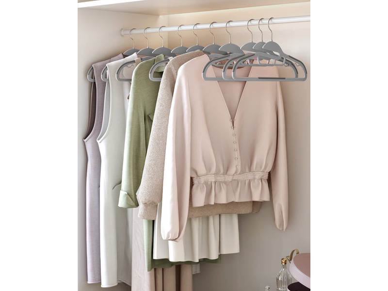 Ensemble de 20 cintres valora pldapic avec crochet rotatif à 360° Valora - Conforama B
