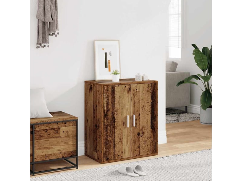  Meuble à chaussure, cabinet à chaussures 60x35x70 cm bois ancien shl5156  - Conforama B