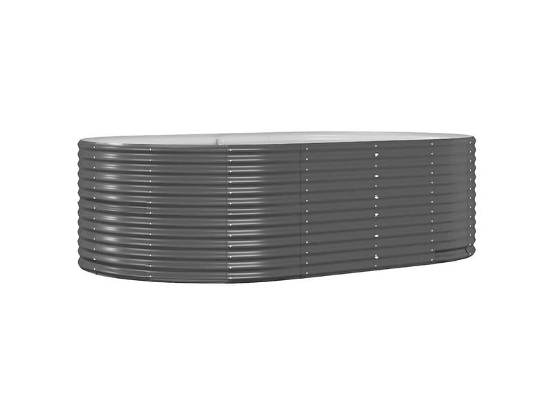  Jardinière - bac à fleurs surélevée anthracite 212 x 140 x 68 cm acier galvanisé  - Conforama A