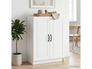 Buffet - bahut - meuble de rangement blanc brillant 66 x 34,5 x 87 cm bois d'ingénierie