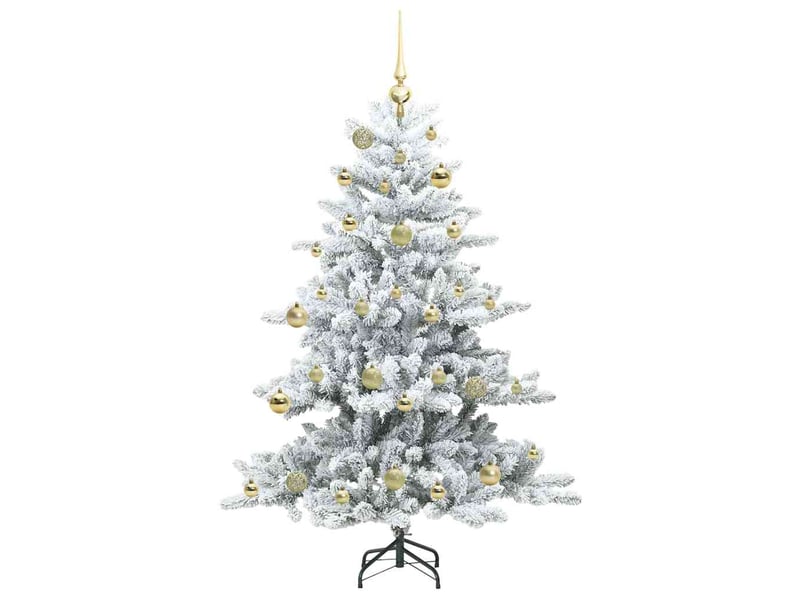  Sapin de noël - arbre de noël artificiel à branches articulées blanc 150 cm  - Conforama D