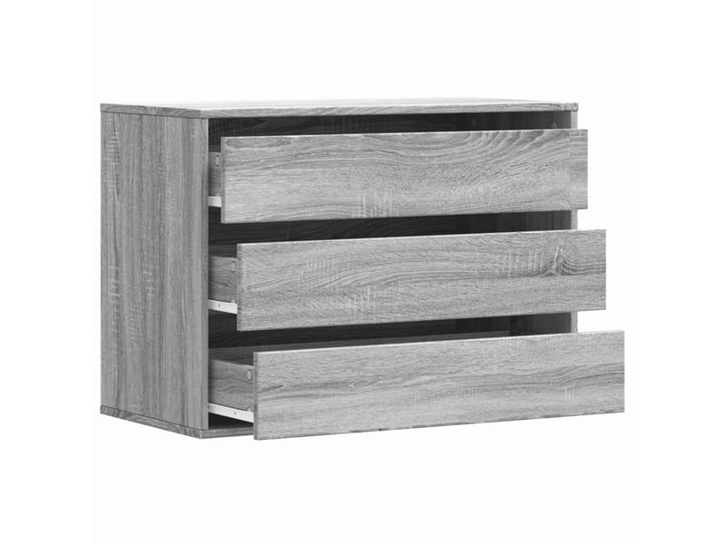  Commode chambre adulte, commode d'angle sonoma gris 80x41x58 cm bois d'ingénierie  - Conforama E