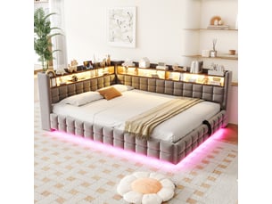 Lit banquette 140x200 cm   Bliss Lite coloris gris
