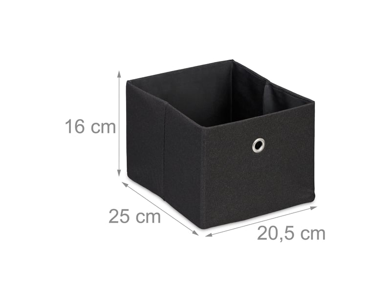  Lot de 2 boîtes de rangement décoratives en tissu pliables 16 x 20,5 x 25 cm en lin gris 13_0013756  - Conforama D