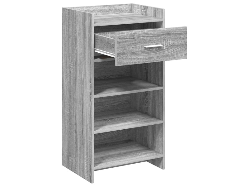  Meuble à chaussure, cabinet à chaussures avec tiroir sonoma gris 48x36x92 cm  - Conforama D