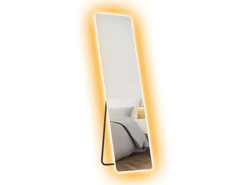  Miroir pleine longueur avec éclairage led 150 x 40 cm, 3 couleurs d'éclairage et fonction mémoire, transparent  - Conforama A