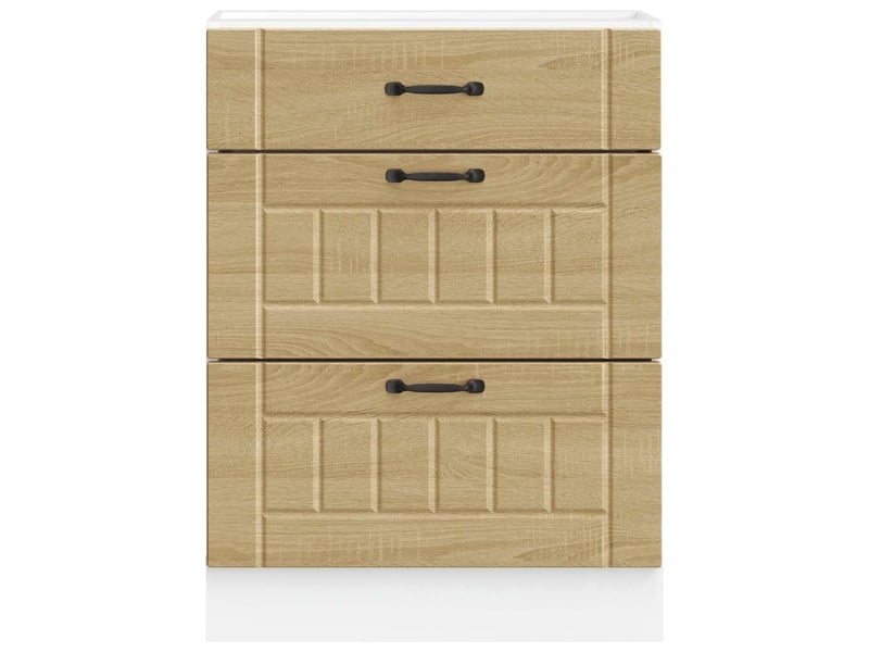  Meuble de rangement, armoire de cuisine lucca chêne sonoma bois ingénierie shl7244  - Conforama D