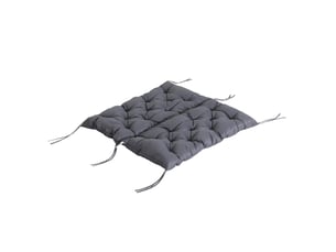 Coussin de banc de jardin 100 x 98 x 8 cm gris foncé polyester avec dossier et 6 liens de fixation
