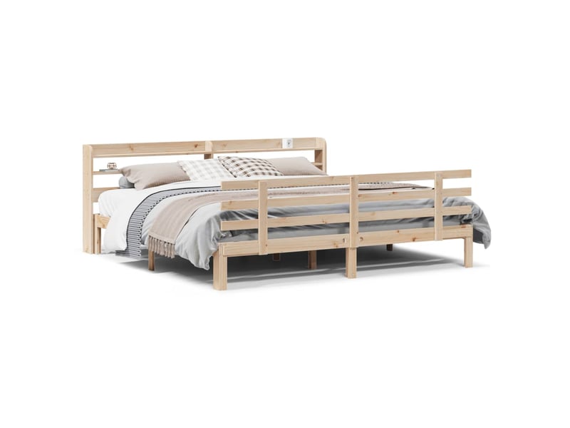  Lit double- lit adulte -  cadre de lit avec tête de lit sans matelas 200x200 cm  - Conforama A
