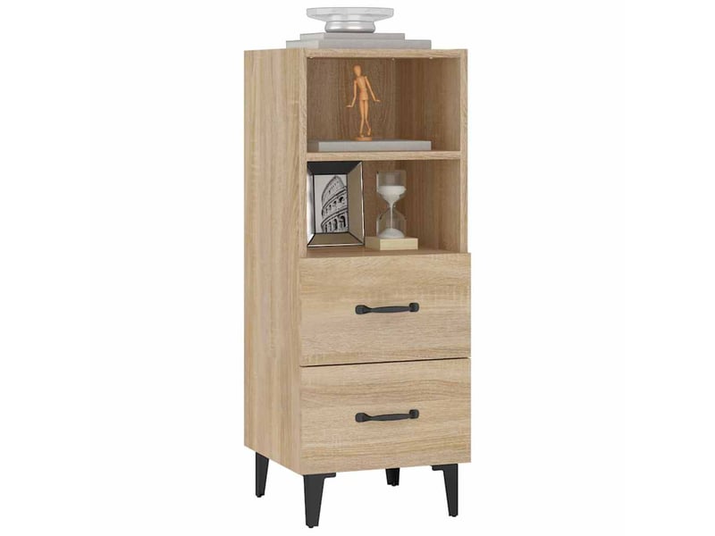  Buffet - bahut - meuble de rangement chêne sonoma 34,5x34x90 cm bois d'ingénierie  - Conforama D